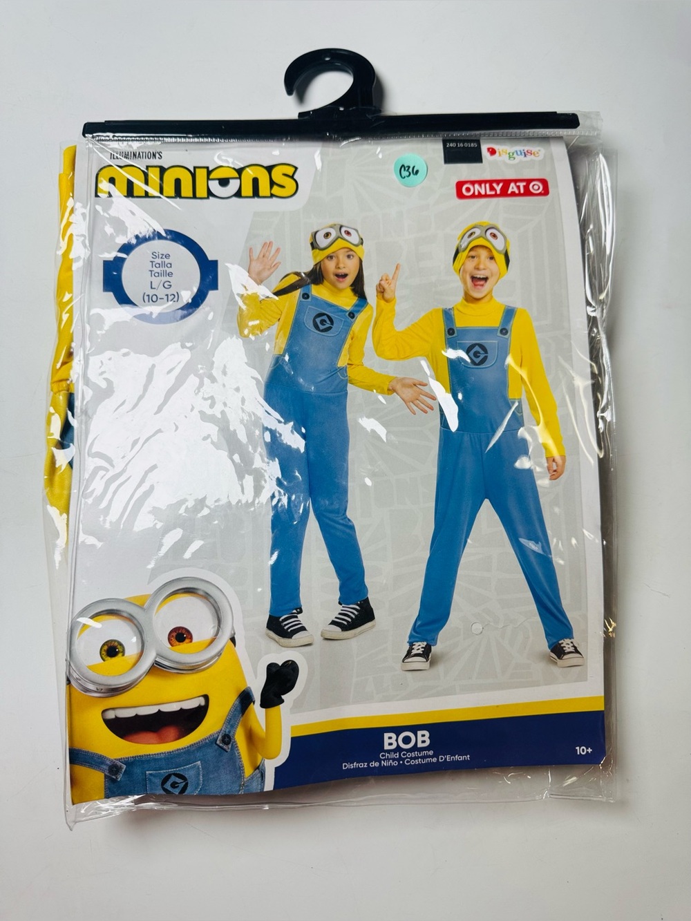 Minions Bob Kids Halloween Costume Size L 10-12 Target Exclusive Disguise
